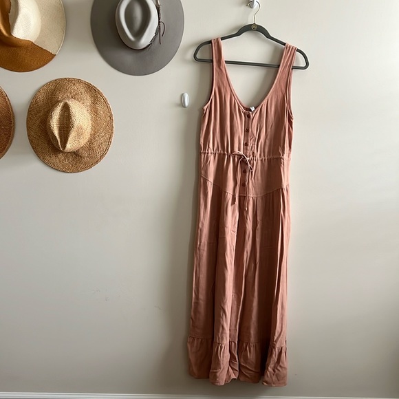 Rachel Pally Linen Meadow Midi Dress in Earth size small - Picture 3 of 11